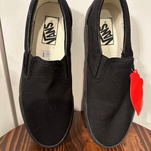Vans Kids Black Slip-On Shoes